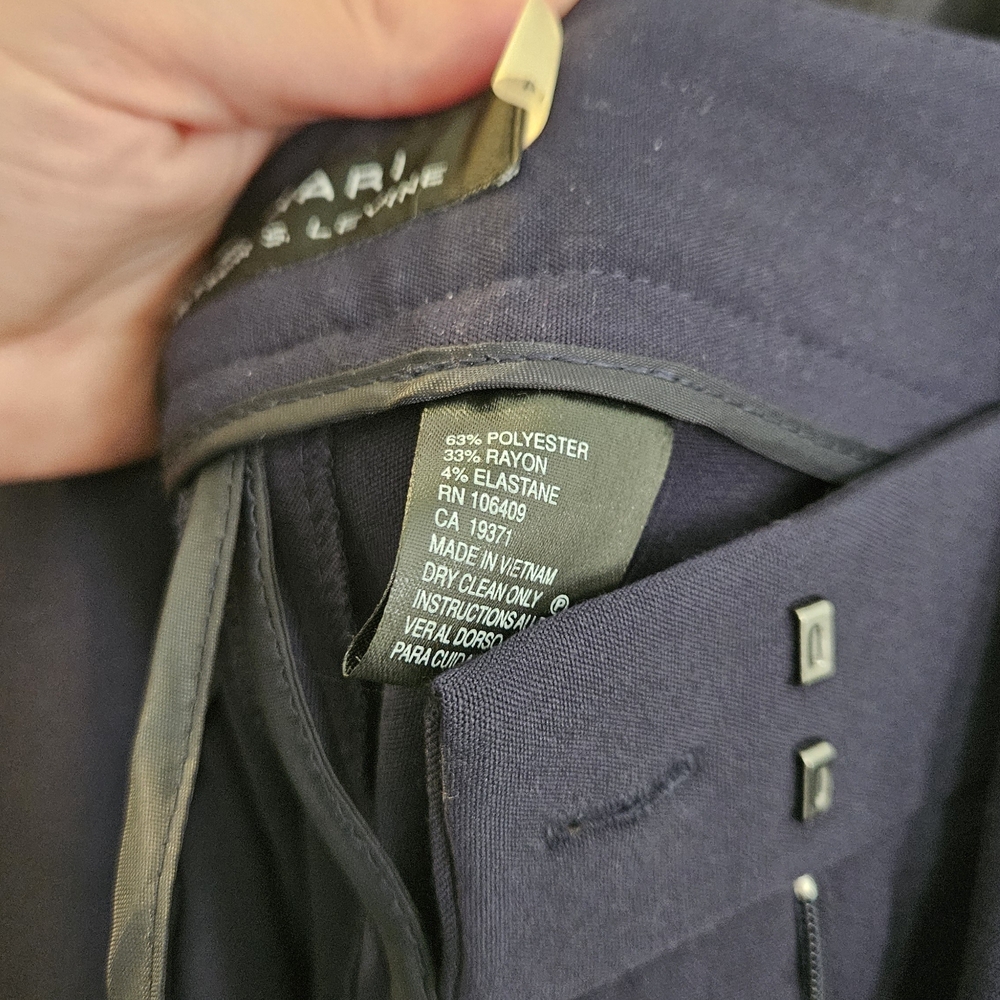 Tahari Navy Blazer with Gold Accent Buttons - Picture 8 of 9